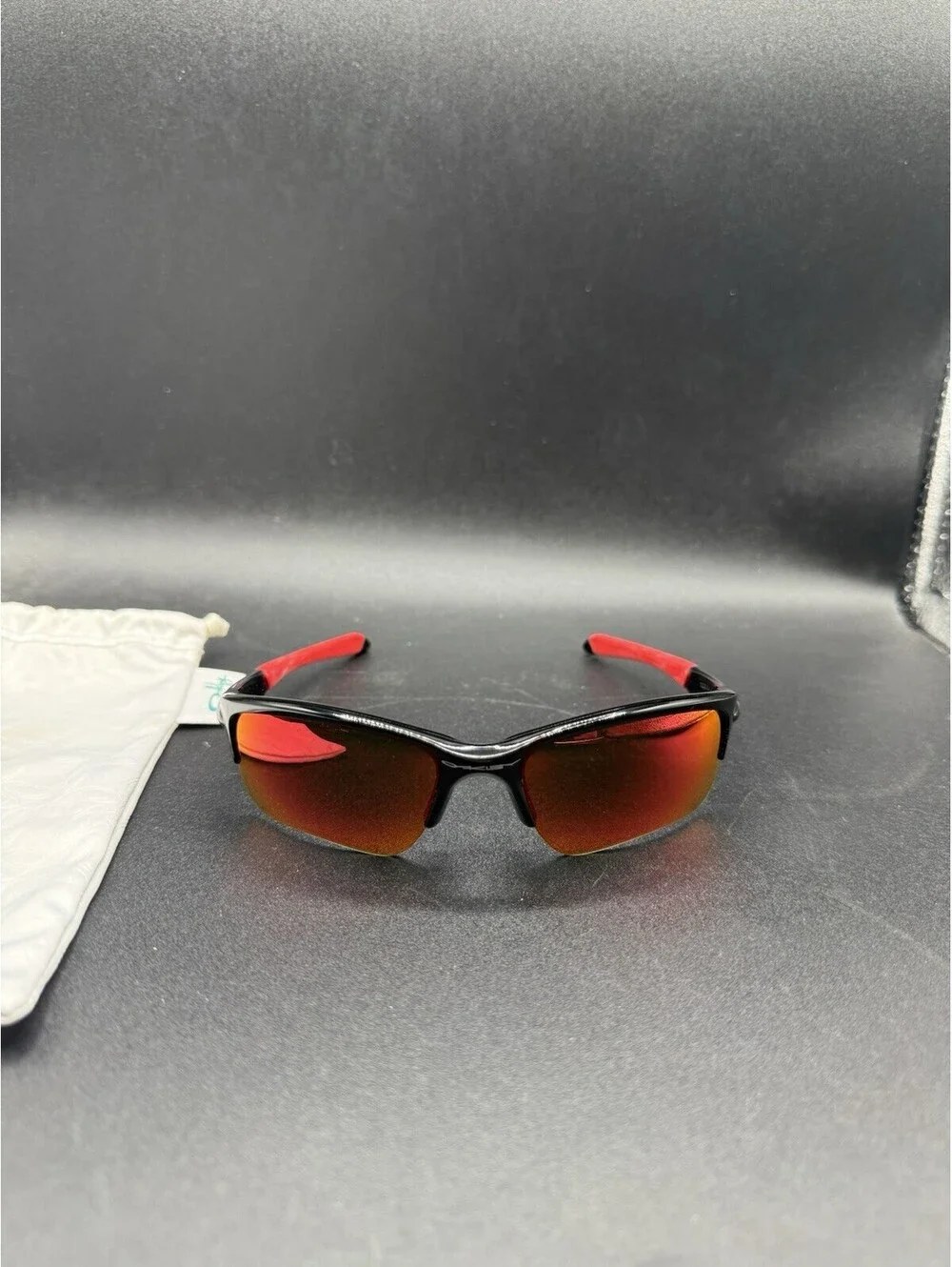 Oakley Quarter Jacket Polished Black/Ruby Iridium Lenses